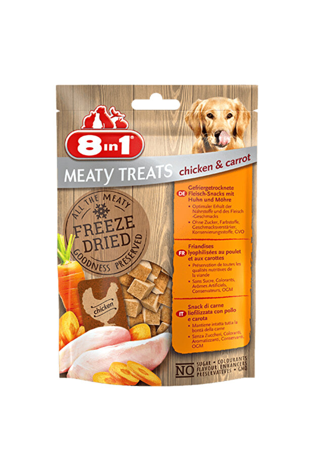 8in1 Meaty Treats Chicken Carr 50g 32 XG