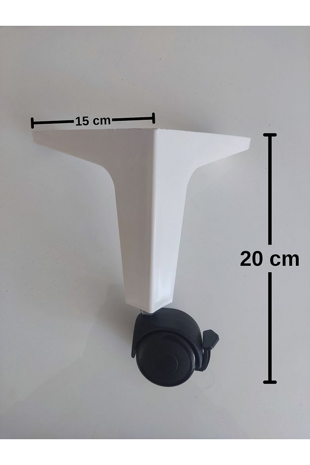 Frenli Tekerlekli Sihirli Sehpa, Akıllı Sehpa Masa Ayağı 360 Derece Dönebilen 20cm 4 Adet - 1