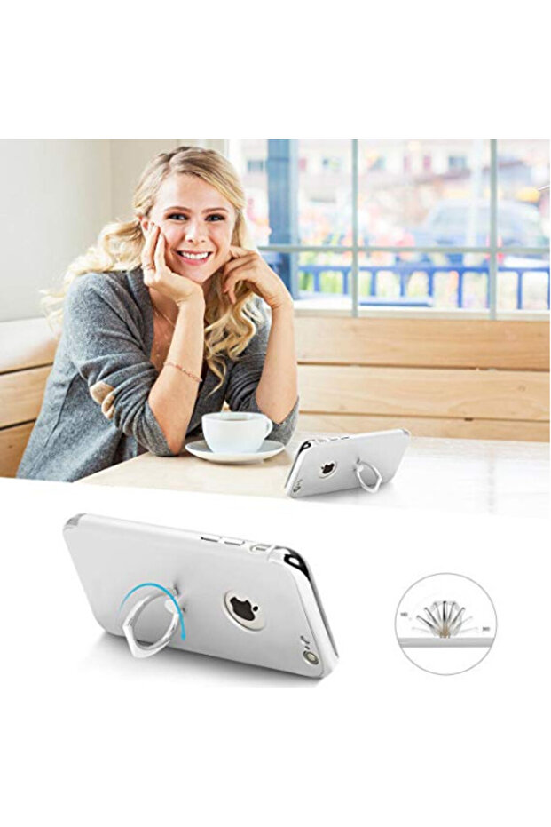 Apple iPhone 8 Case, 3in1 Ring Silver - 2