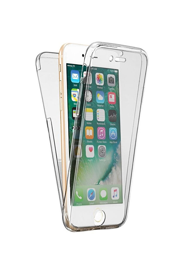 Full TPU 360° Case (front + back) for iPhone 7 Plus, Transparent - 1