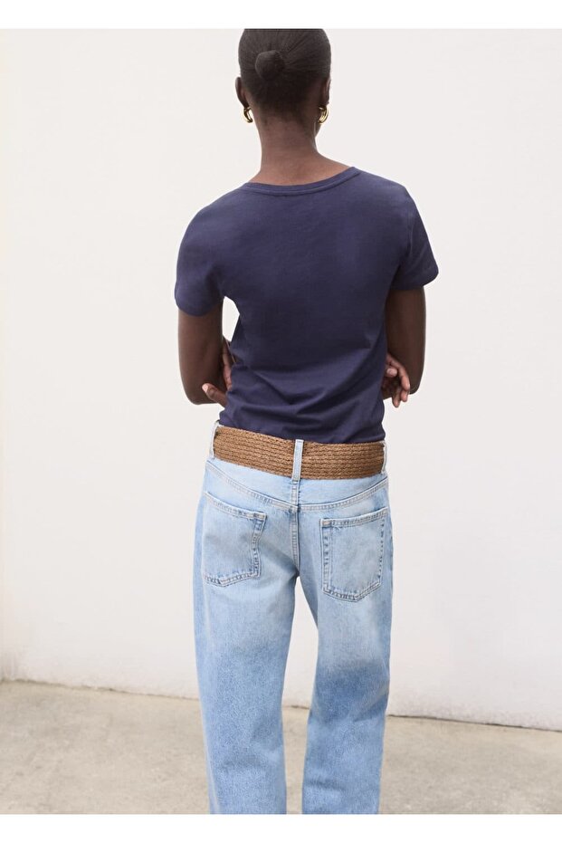 Pamuklu logolu tişört - 4