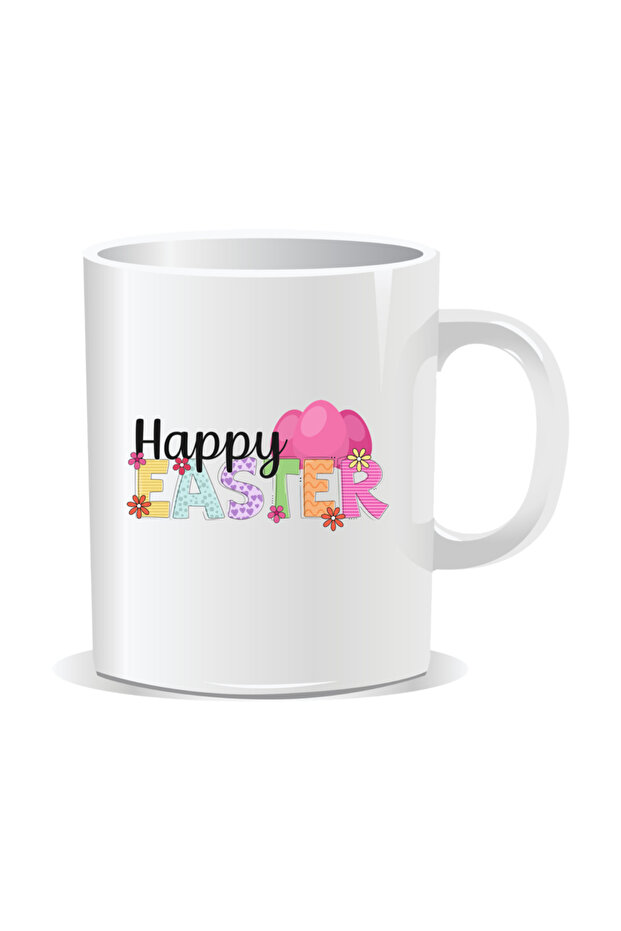 Personalized Easter mug, Happy Easter - White interior - 1