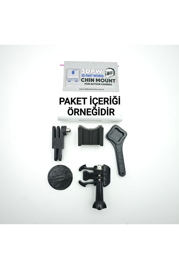 3DPW Mt Helmet Targo/targo Pro Kask Uyumlu Aksiyon Kamera Çene Bağlantı Aparatı Seti Chin Mount - 8