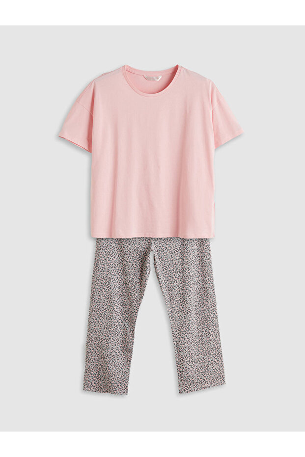 Desenli Kadın Pijama Takımı - 5