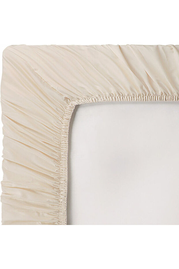 :طقم ملاءات سرير فاخرة سادة من 3 قطع، 300 خيط، 100 قطن غني - 5