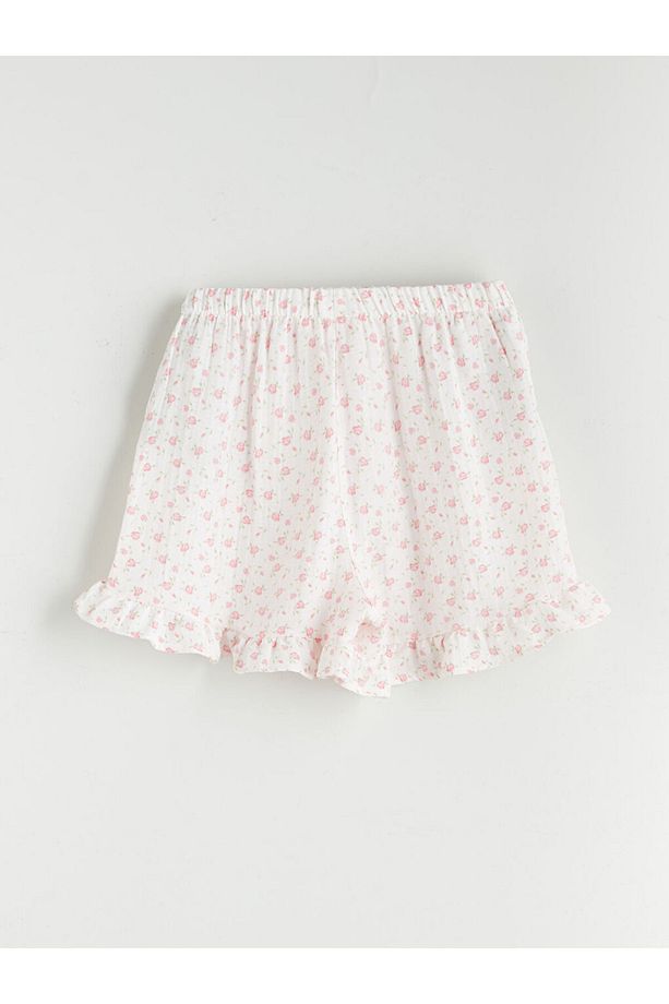U Yaka Çiçekli Askılı Kadın Şortlu Pijama Takımı - 5
