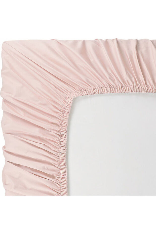 :طقم ملاءات سرير فاخرة سادة من 3 قطع، 300 خيط، 100 قطن غني - 6