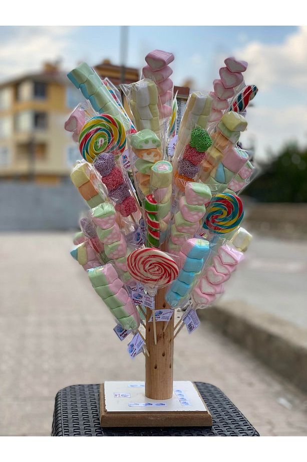 Marshmallow Lolipop Şekerleme 10 Adet (TWIST) (PARTİ -DOĞUM GÜNÜ-ÇOCUK-HEDİYE-SEVGİLİ VB.) - 4