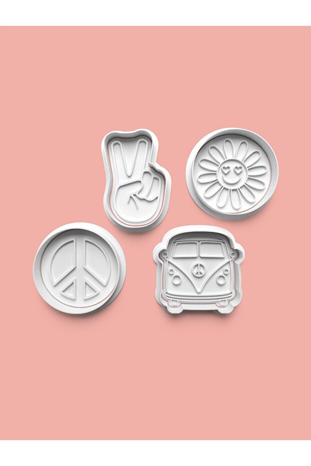Victory Theme Cookie Mold and Sugar Dough Mold Set of 4 0281-Set