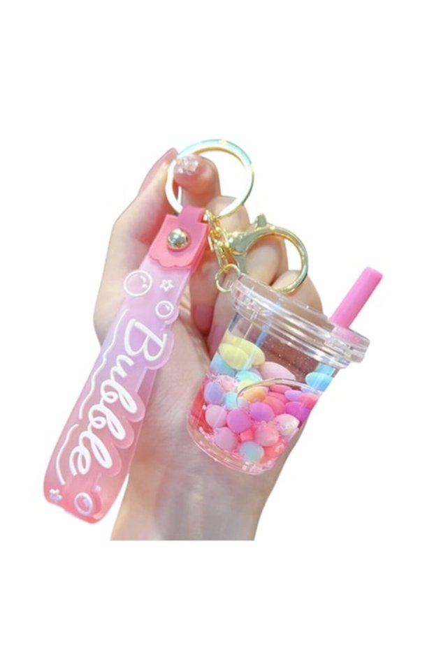 Breloc pentru chei model pahar Bubble Tea