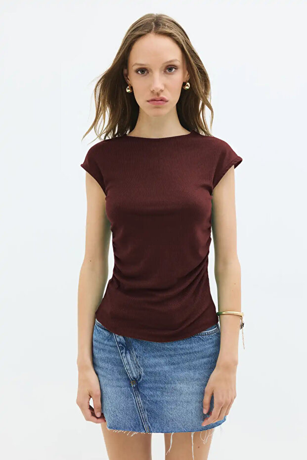 Gathered Basic Blouse - 2