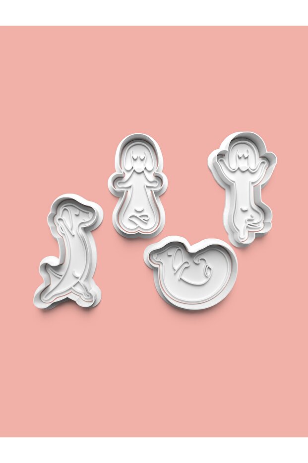 Dachshund Dog Cookie Mold and Sugar Dough Mold Set of 4