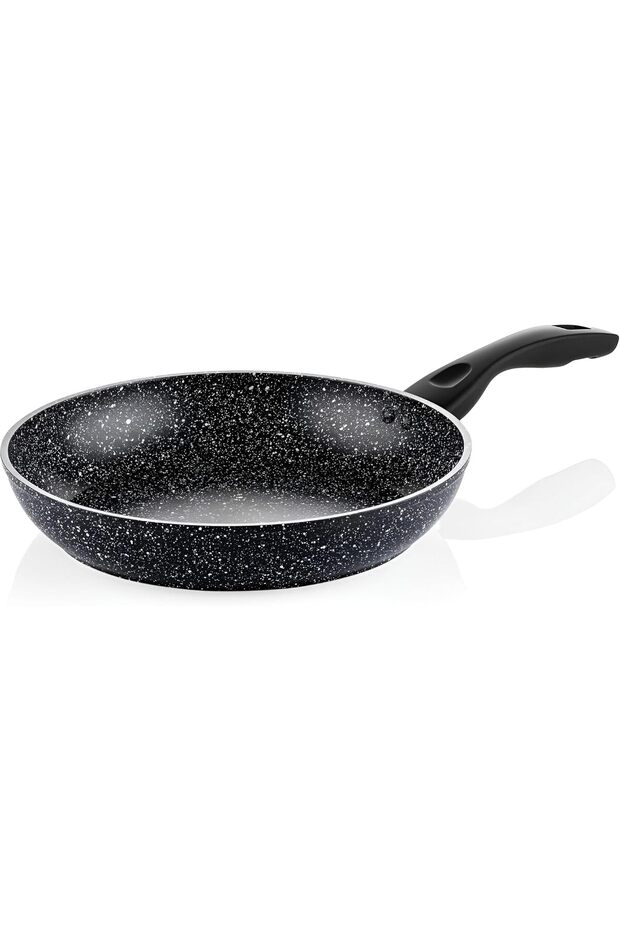 Fry Pan - 30 CM - Pressed Aluminium 3 Layers Black Marble, Non-Stick Surface, Scratch-R