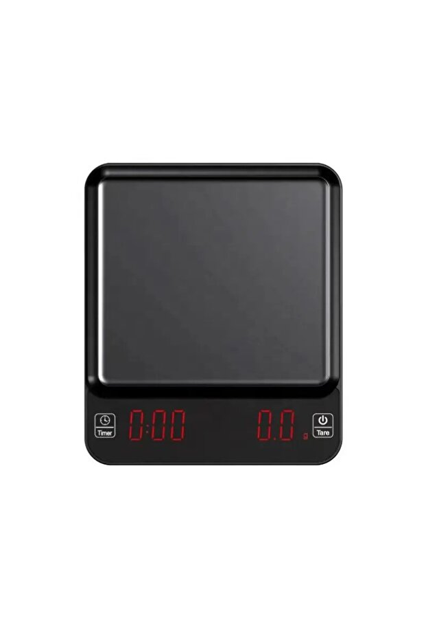 Digital Coffee Scale with Timer - Design (2) - Black - 1