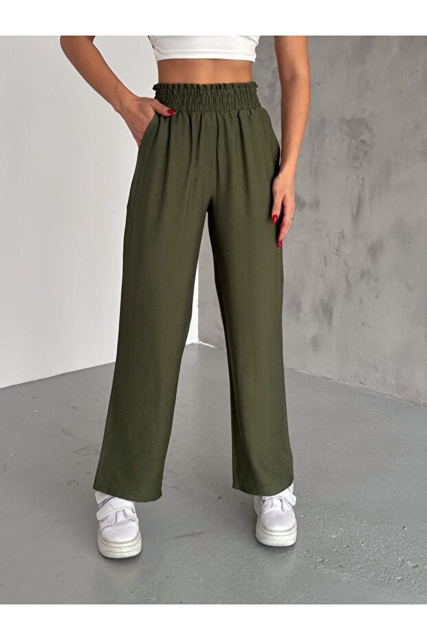 Tie-Waist Linen Women's Pants