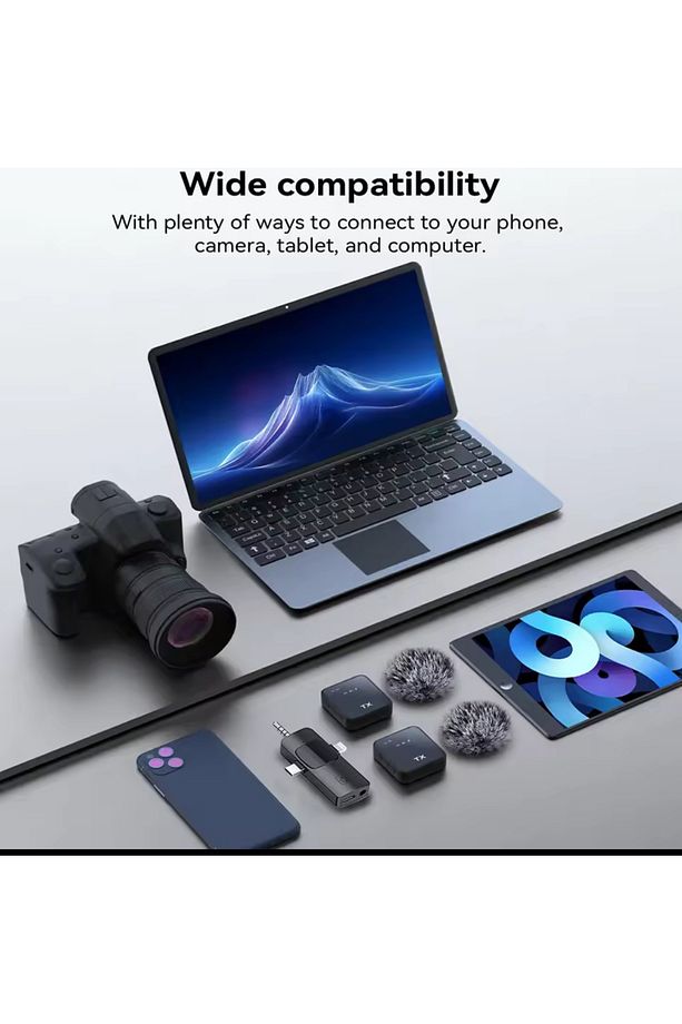 Kablosuz Yaka Mikrofonu Tip-C Android Kamera IPhone Stüdyo Mikrofonu için Ses Video Canlı Yayın Oyun - 4