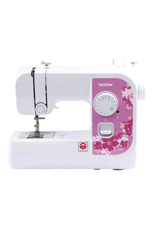 Compact Electric Sewing Machine JA001 White/Pink