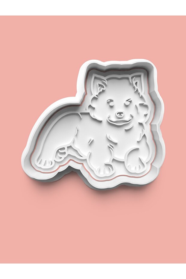 قالب بسكويت على شكل كلب ساموييد وقالب عجينة السكر 0323-samoyed