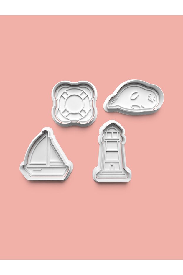 Sailing Boat Cookie Mold and Sugar Dough Mold Set of 4 0327-Set