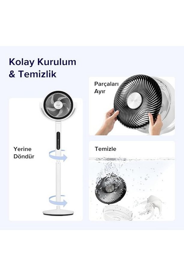Levoit 20Db Ayaklı Fan, Sessiz, Sensörlü Ve Uzaktan Kumandalı, Salınımlı, Saatte 2465 Metreküp Hava - 7