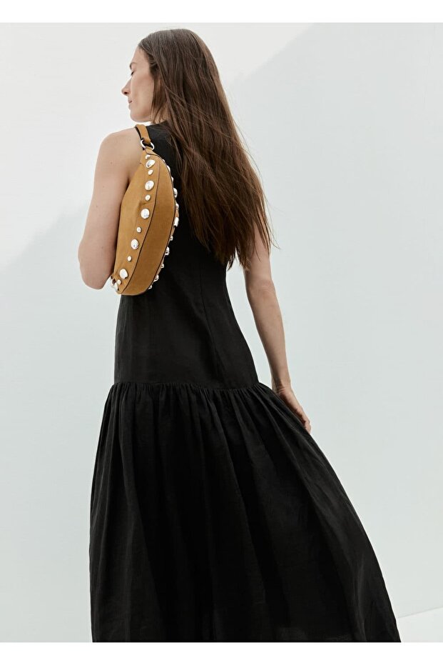 Zımbalı deri çanta - 6