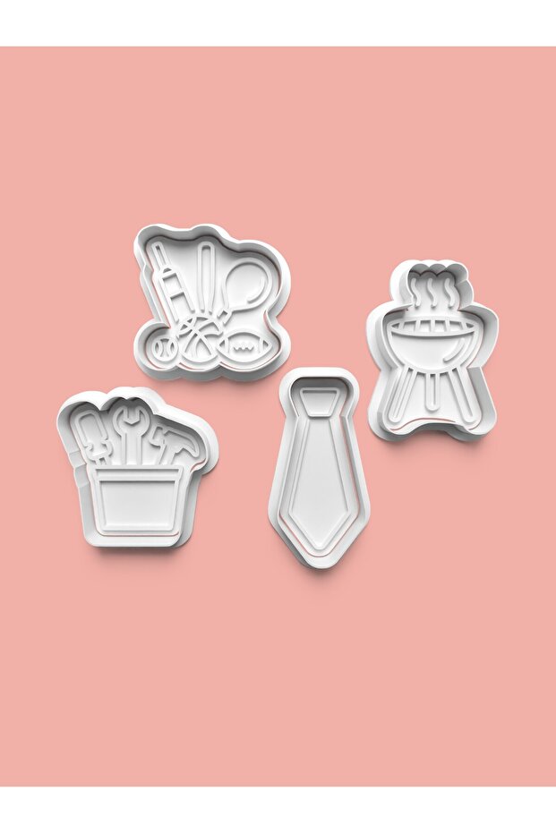 Father Theme Cookie Mold and Sugar Dough Mold Set of 4 0361-Set