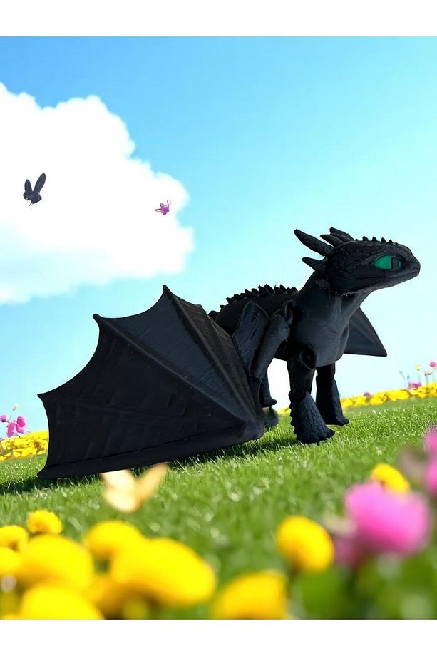 Dişsiz - Toothless - Ejderhanı Nasıl Eğitirsin Hareketli Figürü - 20cm - 2