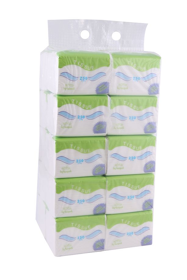 Çek Çek Al Poşet Mendil (Peçete) 250 Yaprak 10'lu Paket(250*10=2500 Yaprak) - 1