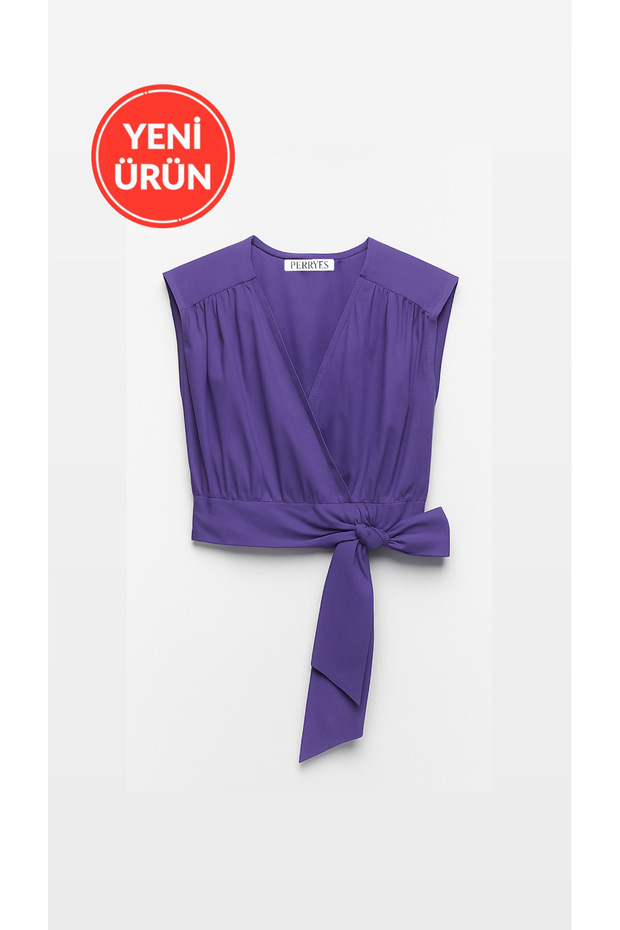 Women's Lacing Detailed Padded Blouse Shirt