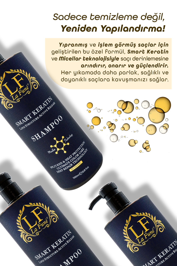 Smart Keratin Micellar Teknolojili Şampuan 1000 ml - 3