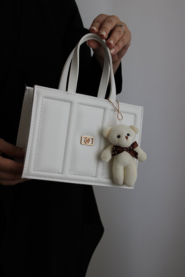 Women's Embroidery Detailed White Color Women's Shoulder and Hand Bag – Plush Charm