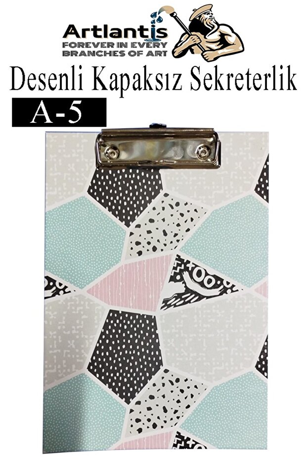 Patterned Secretarial Coverless A5 1 Piece Colorful Patterned A5 Secretarial Clip Metal Mechanism 80 Ya