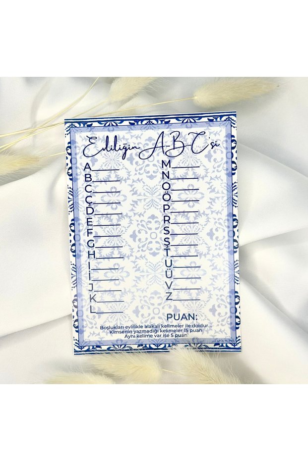 Abc of Blue Marriage Game Bachelor Games