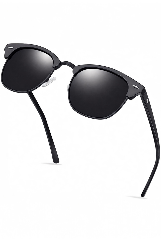 Unisex Sunglasses Clubmuster Frame Black