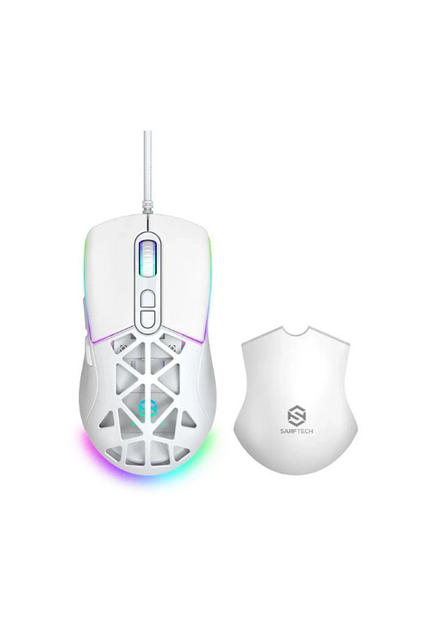 Kablolu Oyuncu Klavye Mouse Seti Siyah Beyaz RGB Gaming Mekanik Makrolu Klavye Mouse Set - 2