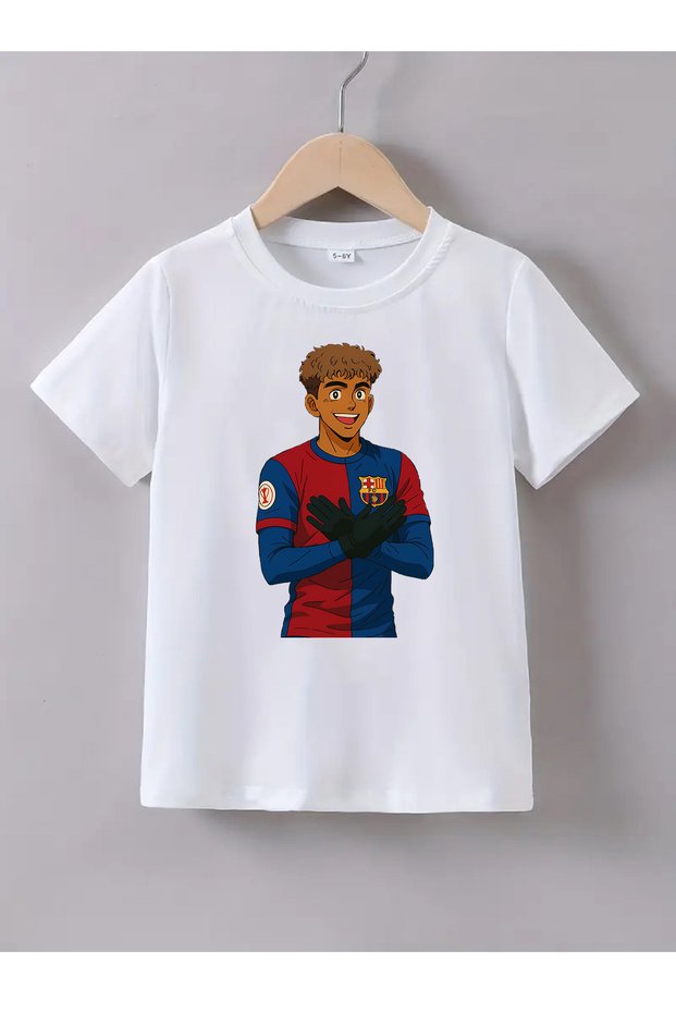 Cotton Combed Boys Girls Kids Unisex Printed Tshirt T-Shirt 5 6 7 8 9 10 11 12 13 14 Years Football