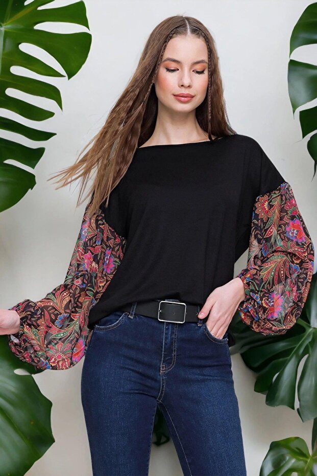 Women's Black Blouse - 700-2802