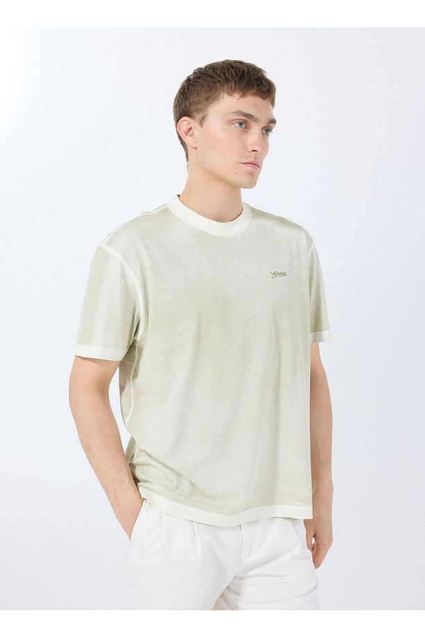 Bisiklet Yaka Desenli Haki Erkek T-Shirt M5GI70I3Z14A82C SS CN INSIDE SPRAY - 3