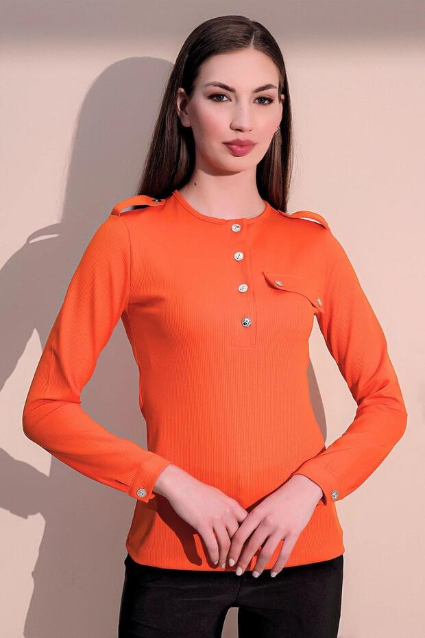 Women's Orange Blouse - 700-3283