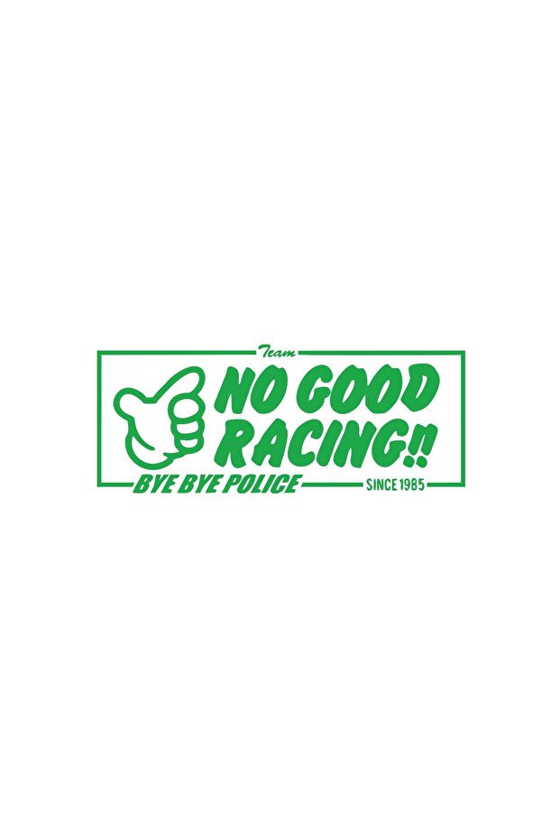 No Good Racing Car Sticker 17X17 cm Green