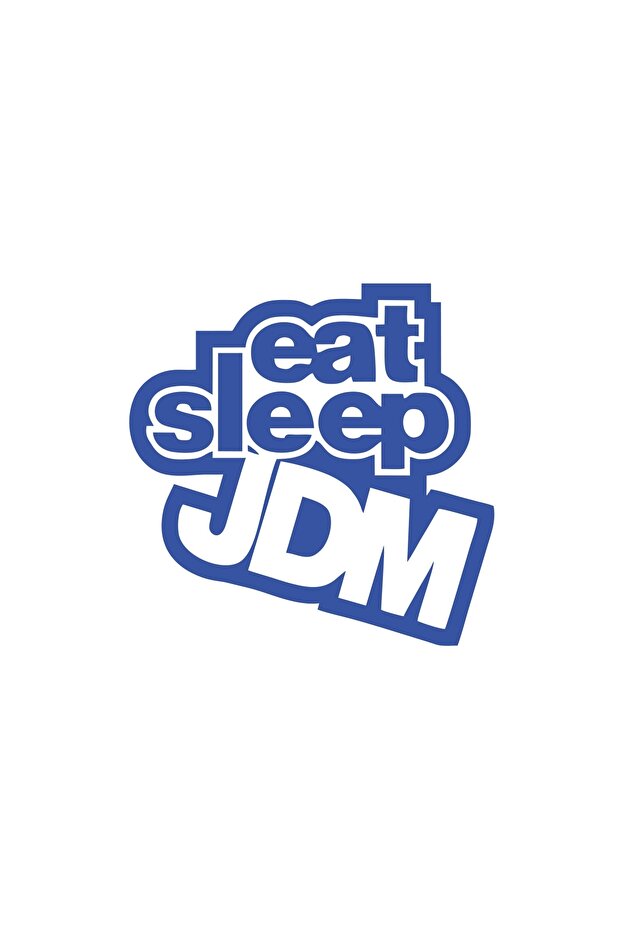 ملصق سيارة Eat Sleep Jdm مقاس 17 × 17 سم باللون الأزرق
