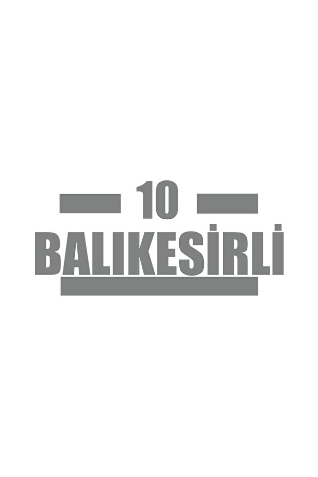 10 Balıkesirli Car Sticker 17X17 cm Gray