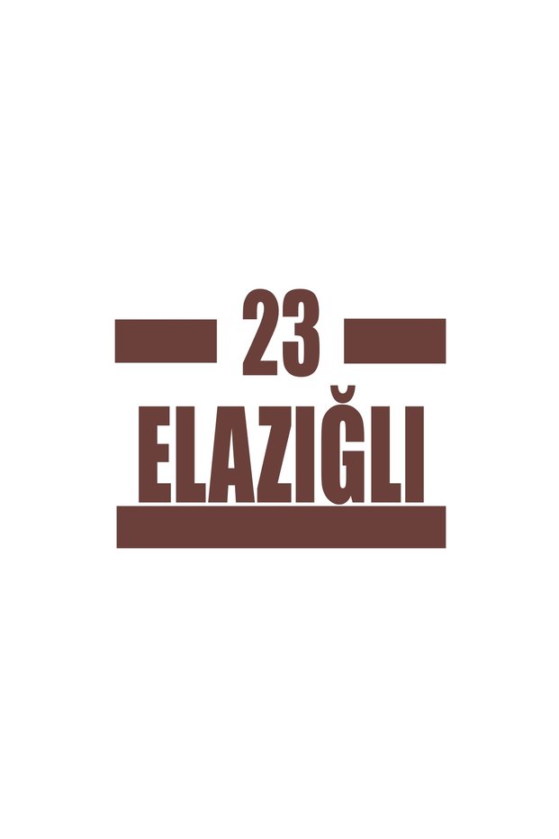 23 Elazığ Car Sticker 17X17 cm Brown