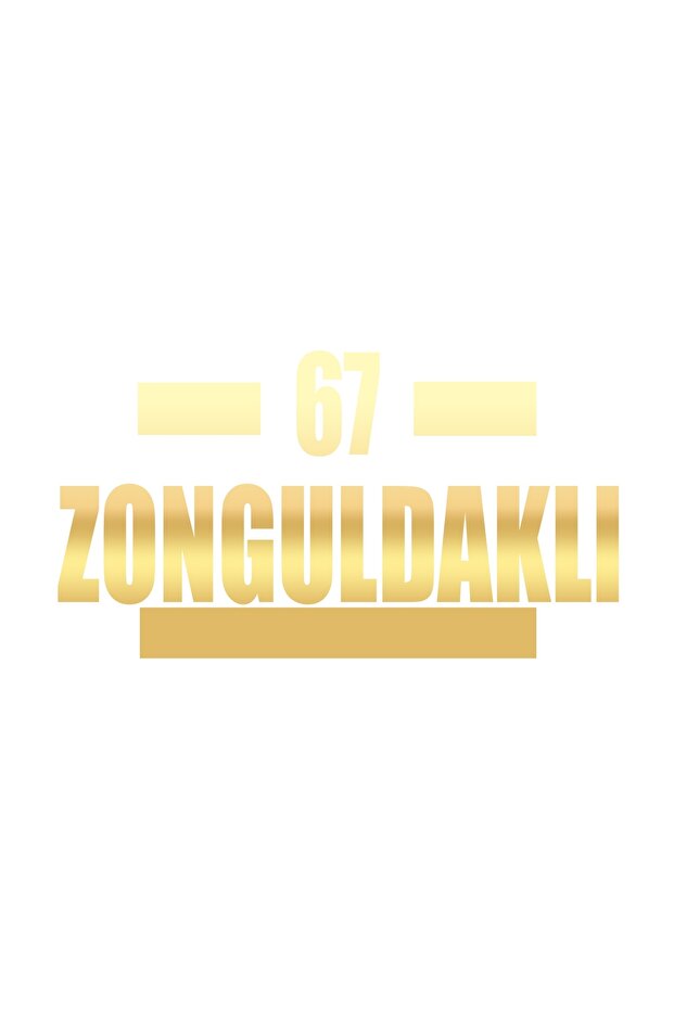 67 Zonguldaklı Car Sticker 17X17 cm Gold
