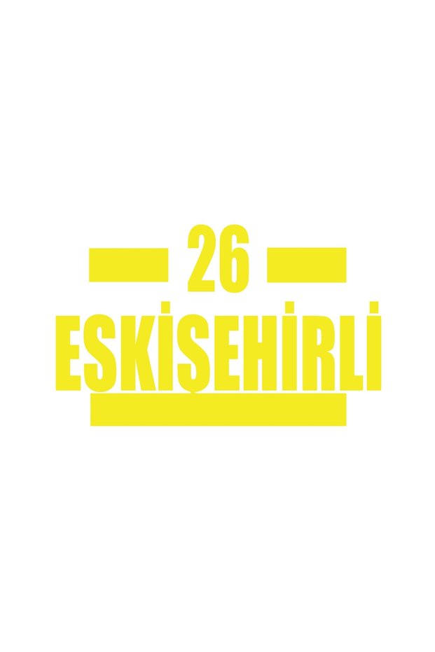 26 Eskişehirli Car Sticker 17X17 cm Yellow