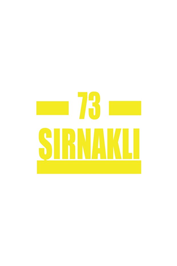 73 Şırnak Car Sticker 17X17 cm Yellow