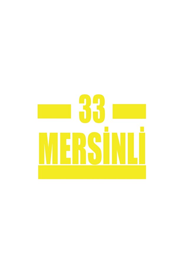 33 ملصق سيارة ميرسين 17x17 سم أصفر