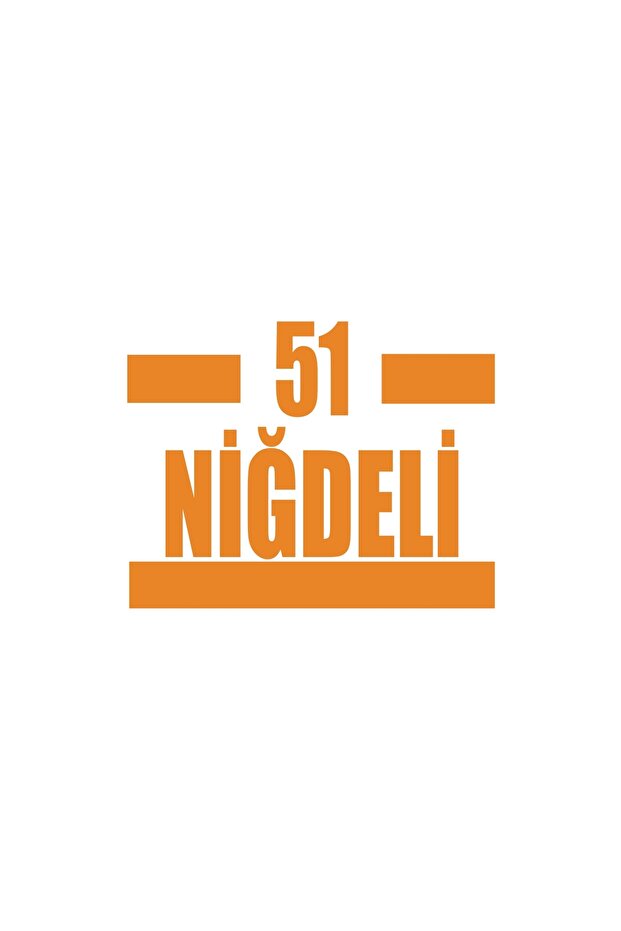 51 Niğdeli Car Sticker 17X17 cm Orange