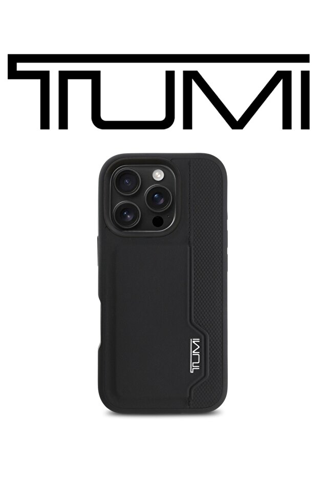 كفر آيفون 16 برو ماكس فاخر من CG Mobile بتصميم TUMI الجلدي مع حافظة بطاقات