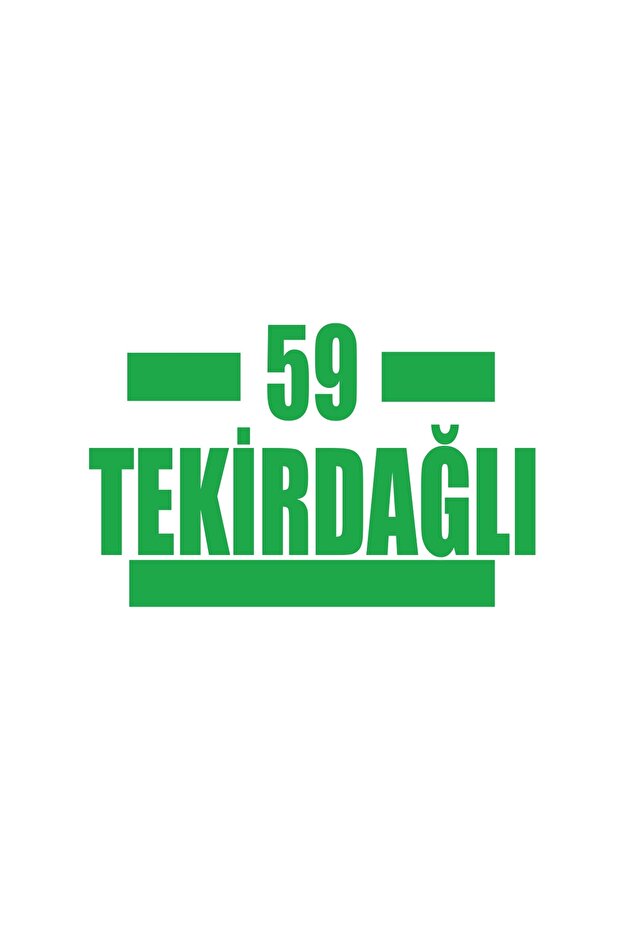 59 ملصق سيارة Tekirdağ مقاس 17x17 سم باللون الأخضر
